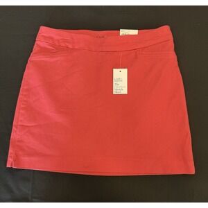 Comfort-focused Stretch Vacation Resort Beach Casual Classic Skort Red NWT Sz 10
